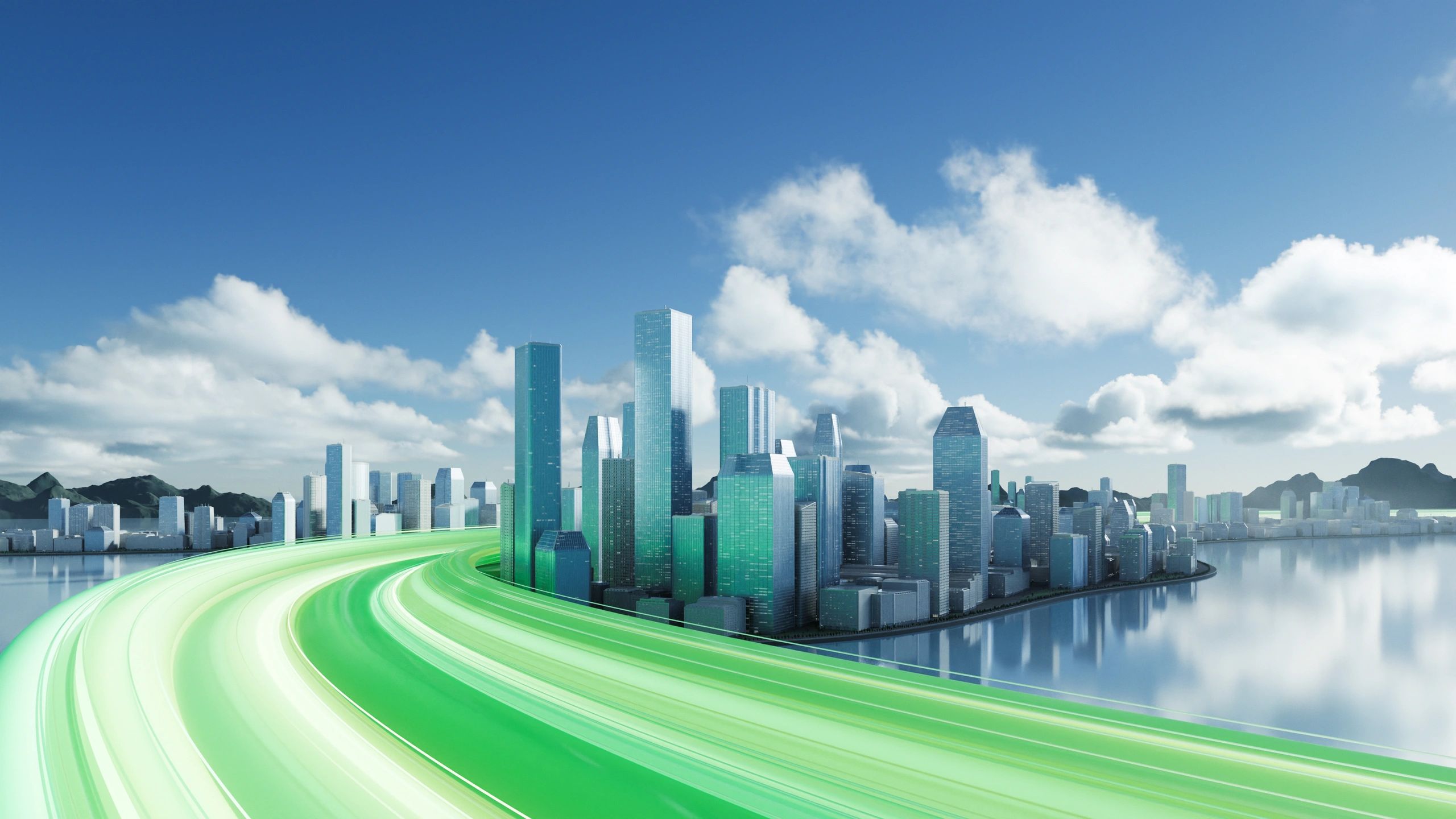 Sustainable city powered by green technology